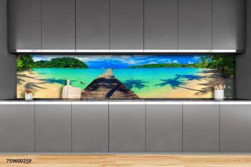 Black,And,White,Minimalist,Kitchen,Set,,Table,With,Appliances,And