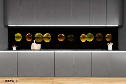 Black,And,White,Minimalist,Kitchen,Set,,Table,With,Appliances,And