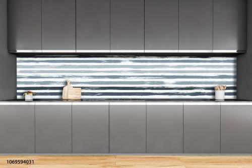 Black,And,White,Minimalist,Kitchen,Set,,Table,With,Appliances,And