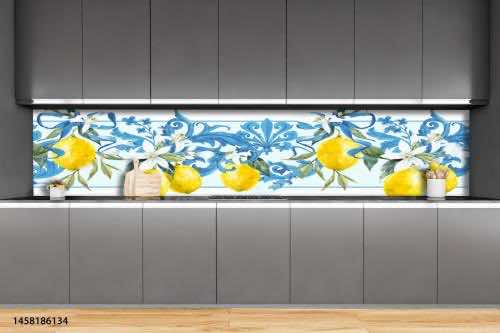 Black,And,White,Minimalist,Kitchen,Set,,Table,With,Appliances,And