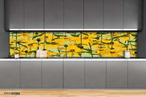 Black,And,White,Minimalist,Kitchen,Set,,Table,With,Appliances,And