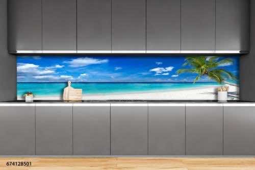 Black,And,White,Minimalist,Kitchen,Set,,Table,With,Appliances,And