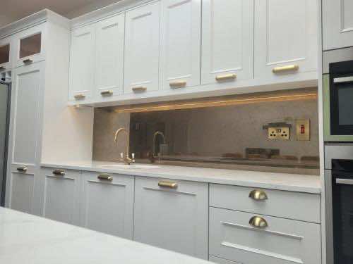 Antique Gold Mirror Splashback